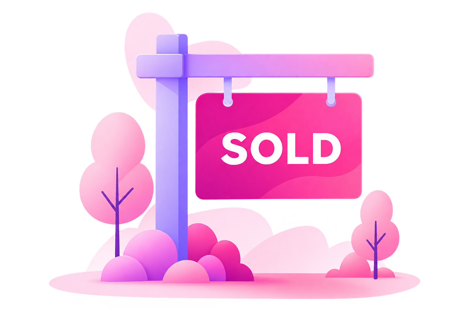 Sold sign outside a home